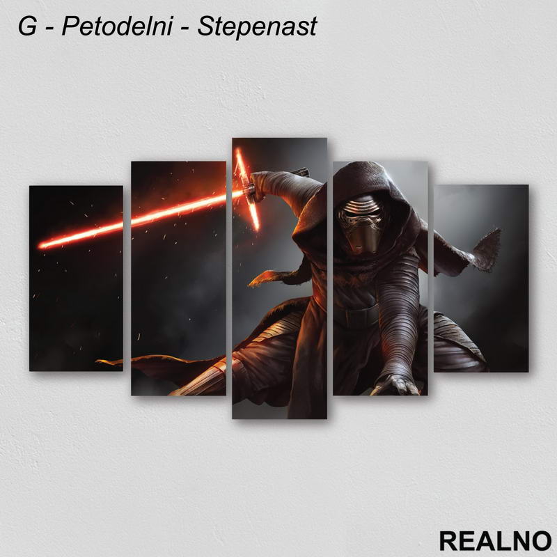Kylo Ren And Lightsaber - Star Wars - Slika na platnu - Kanvas