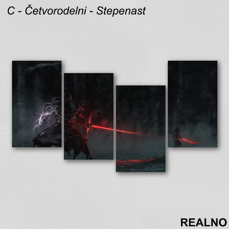 Kylo Ren And Lightsaber - Darth Vader - Dark - Star Wars - Slika na platnu - Kanvas