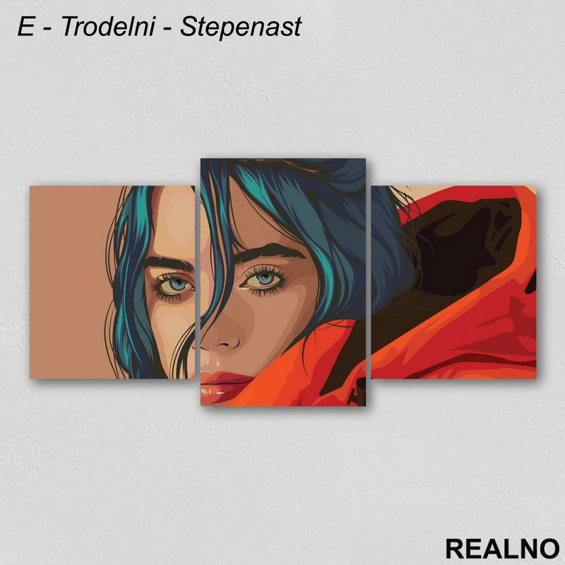 Portret - Billie Eilish - Slika na platnu - Kanvas