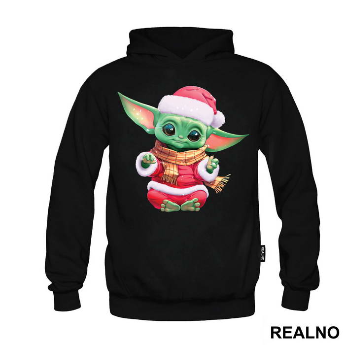 Baby Yoda With Christmas Hat - Yoda - Mandalorian - Star Wars