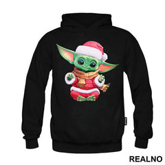 Baby Yoda With Christmas Hat - Yoda - Mandalorian - Star Wars