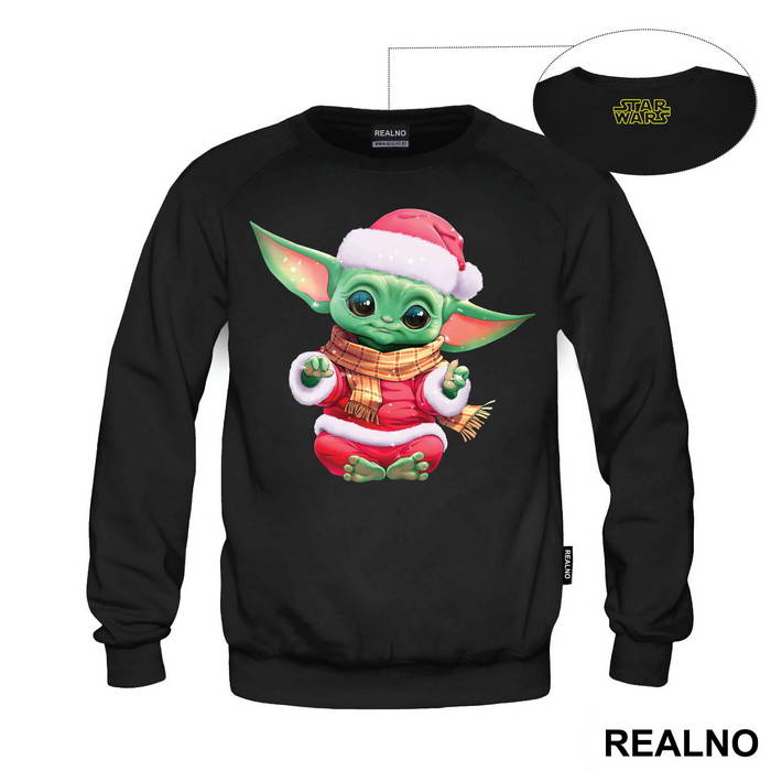 Baby Yoda With Christmas Hat - Yoda - Mandalorian - Star Wars