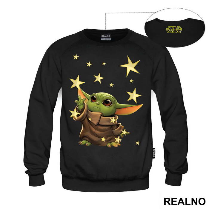 Baby Yoda Reaching For The Stars - Yoda - Mandalorian - Star Wars