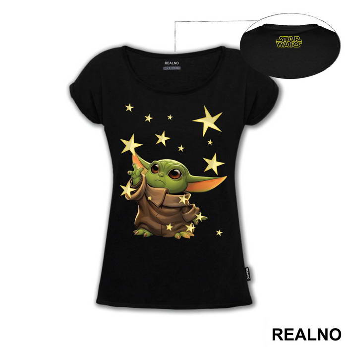 Baby Yoda Reaching For The Stars - Yoda - Mandalorian - Star Wars