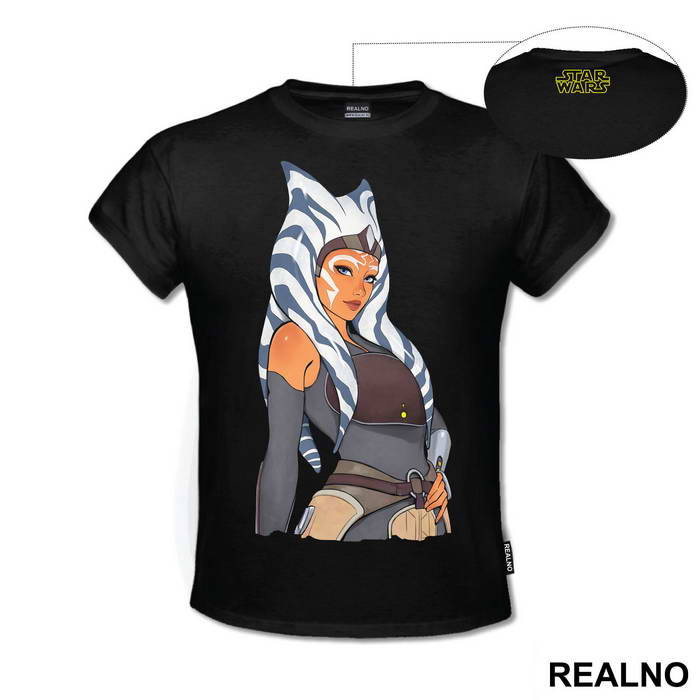 Ahsoka Tano Cartoon Drawing - Mandalorian - Star Wars