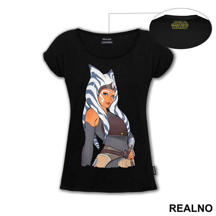 Ahsoka Tano Cartoon Drawing - Mandalorian - Star Wars