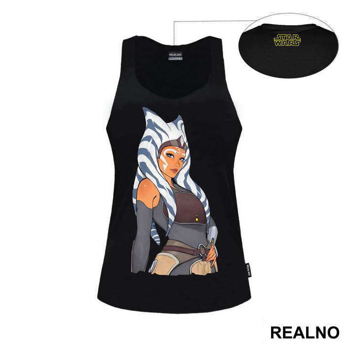 Ahsoka Tano Cartoon Drawing - Mandalorian - Star Wars