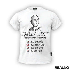 Daily List - Superhero Training - One Punch Man - Majica