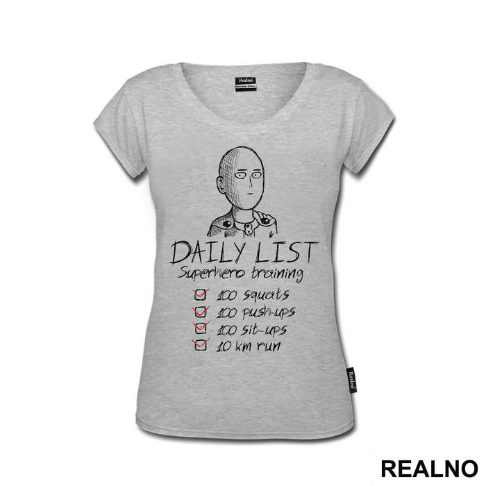 Daily List - Superhero Training - One Punch Man - Majica
