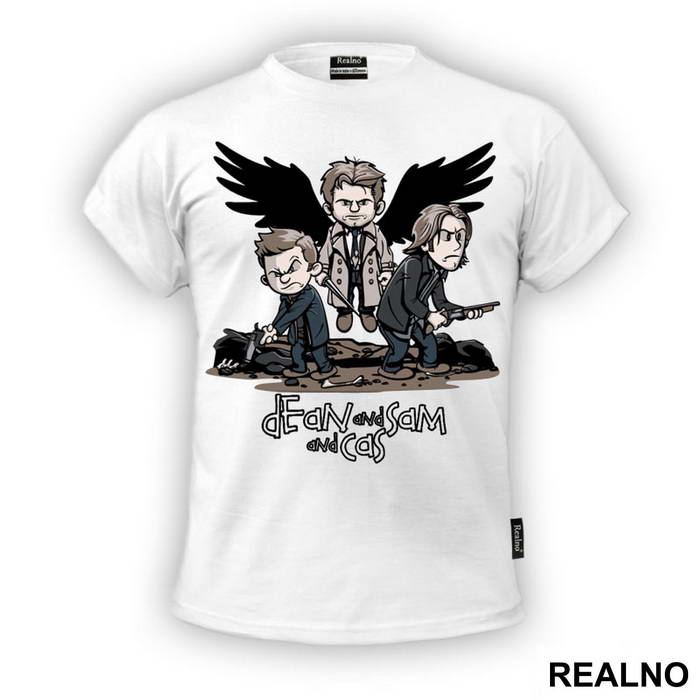 Dean And Sam And Cas - Supernatural - Majica