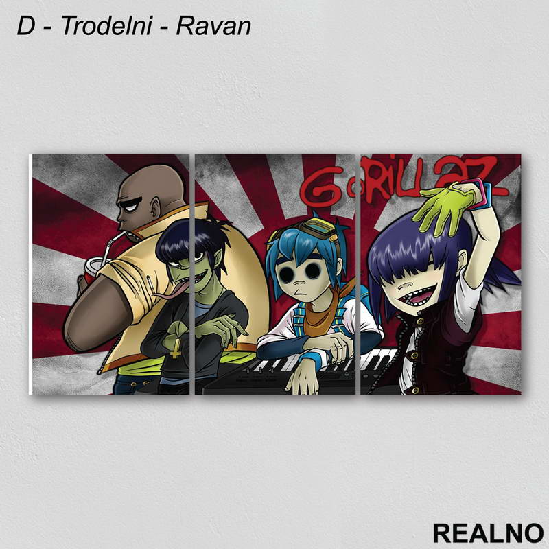 Gorillaz - Slika na platnu - Kanvas