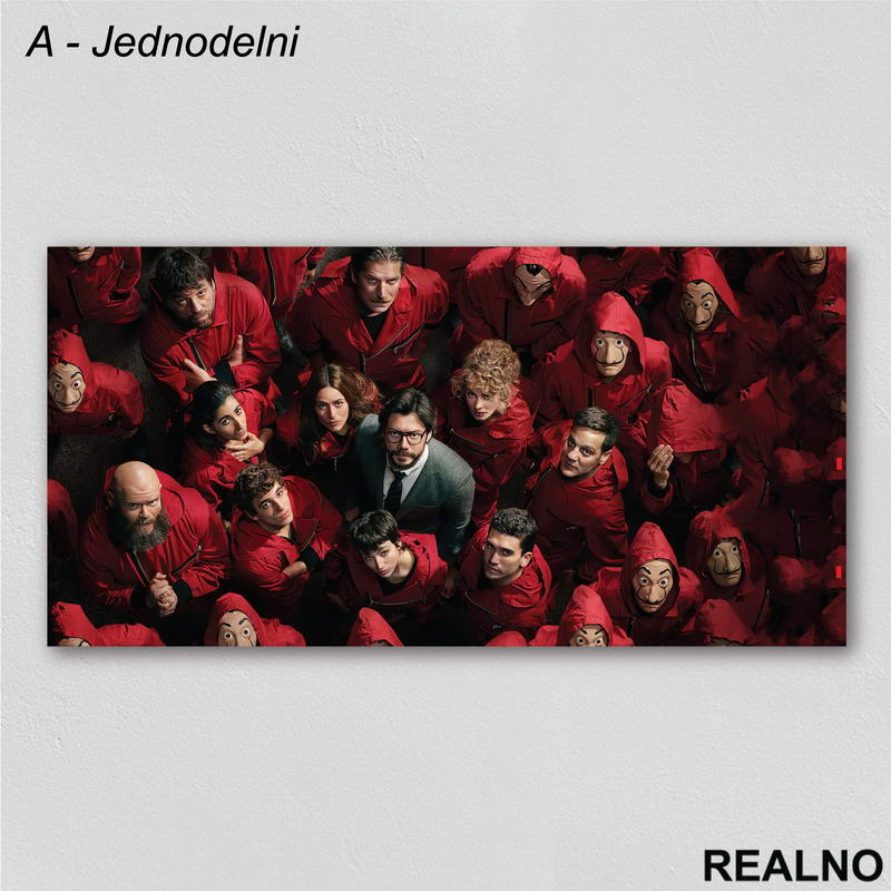 Group - La Casa De Papel - Money Heist - Slika na platnu - Kanvas