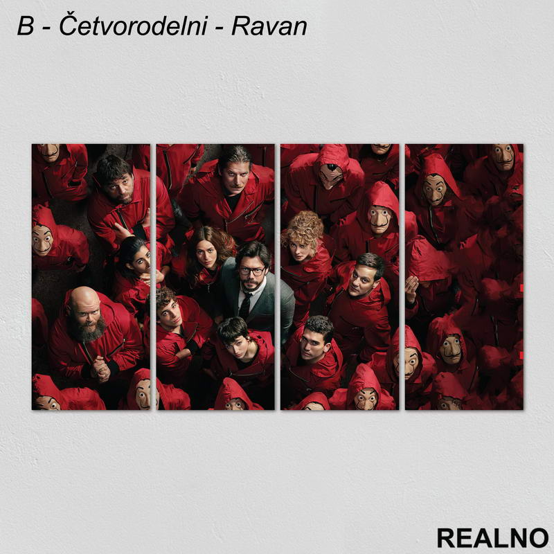Group - La Casa De Papel - Money Heist - Slika na platnu - Kanvas