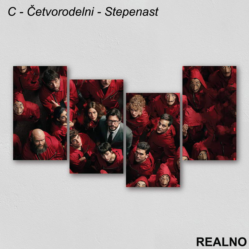 Group - La Casa De Papel - Money Heist - Slika na platnu - Kanvas