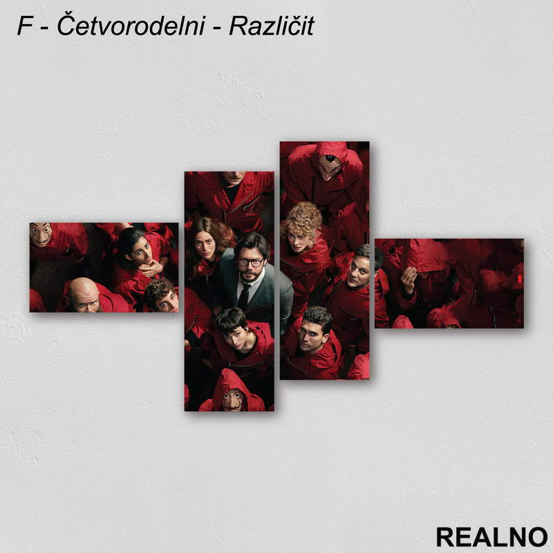 Group - La Casa De Papel - Money Heist - Slika na platnu - Kanvas