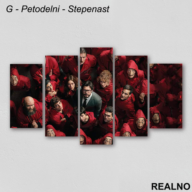 Group - La Casa De Papel - Money Heist - Slika na platnu - Kanvas