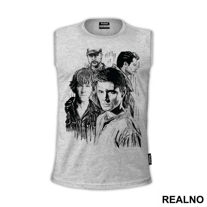 Dean, Sam, Castiel And Bobby - Supernatural