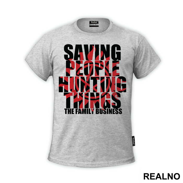 Saving People, Hunting Things - Black And Red - Supernatural