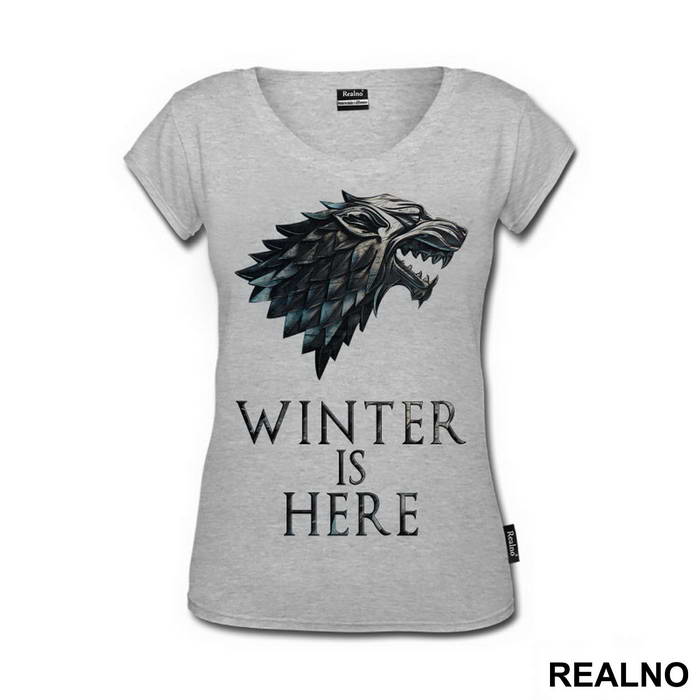 Winter Is Here - Gray Dire Wolf Sigil - House Stark - Game Of Thrones - GOT
