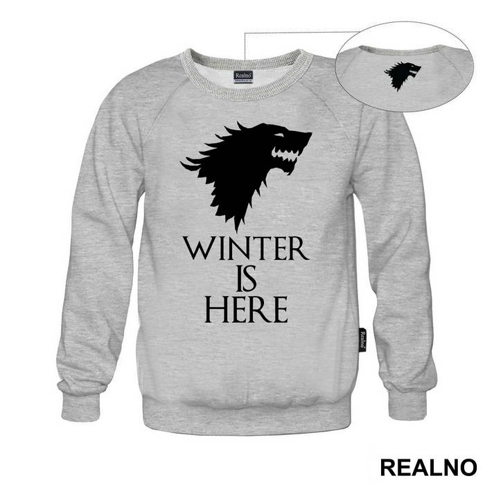 Winter Is Here - Gray Dire Wolf Sigil - House Stark - Game Of Thrones - GOT