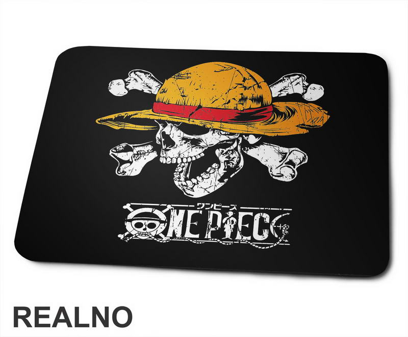 Scratched Skull - One Piece - Podloga za miš