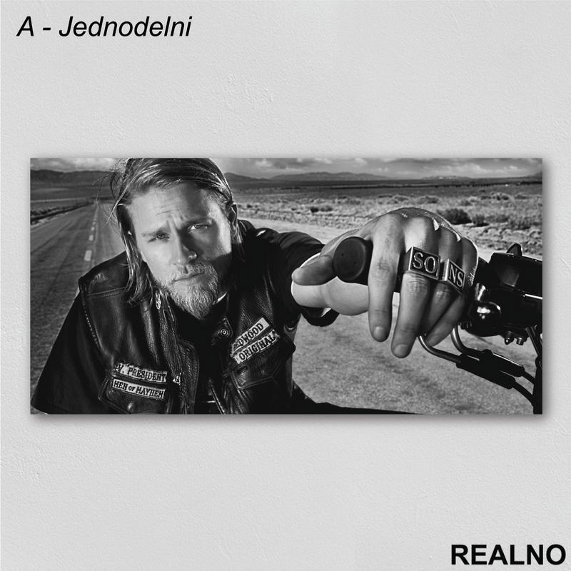 Jax - Black And White - Sons Of Anarchy - SOA - Slika na platnu - Kanvas