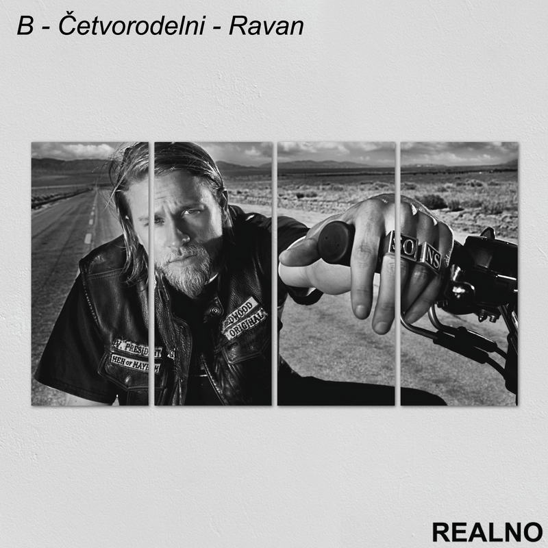 Jax - Black And White - Sons Of Anarchy - SOA - Slika na platnu - Kanvas
