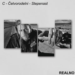 Jax - Black And White - Sons Of Anarchy - SOA - Slika na platnu - Kanvas