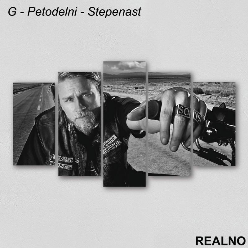 Jax - Black And White - Sons Of Anarchy - SOA - Slika na platnu - Kanvas