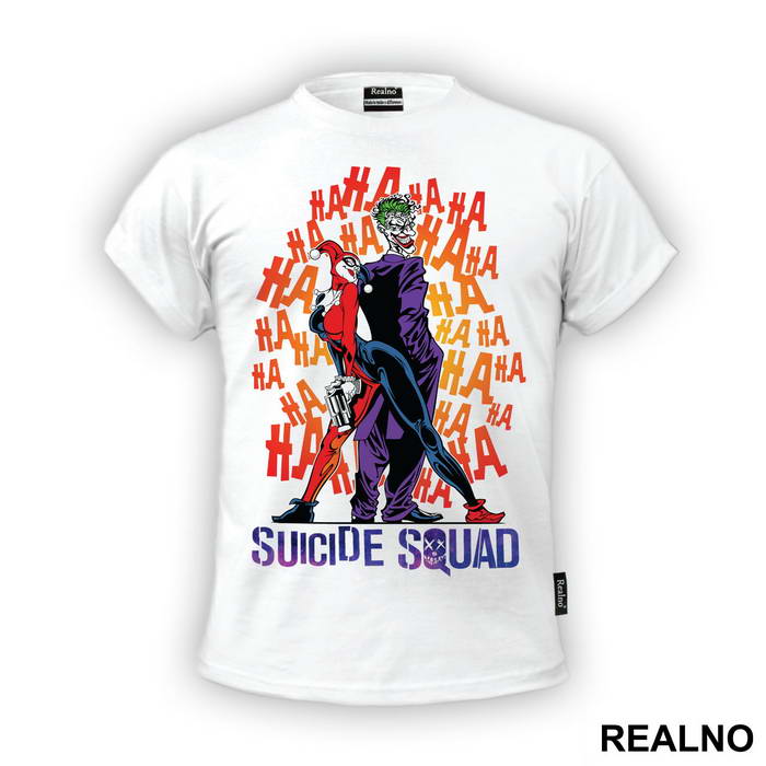 Joker, Harley Quinn And Logo - Suicide Squad