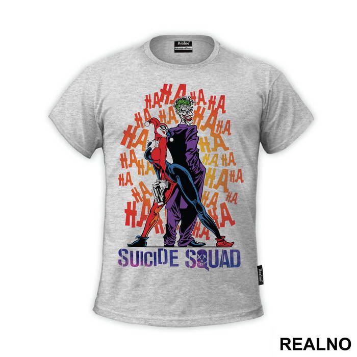 Joker, Harley Quinn And Logo - Suicide Squad