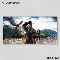 Geralt Of Rivia - Ciri - Fight - The Witcher - Slika na platnu - Kanvas
