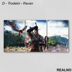 Geralt Of Rivia - Ciri - Fight - The Witcher - Slika na platnu - Kanvas