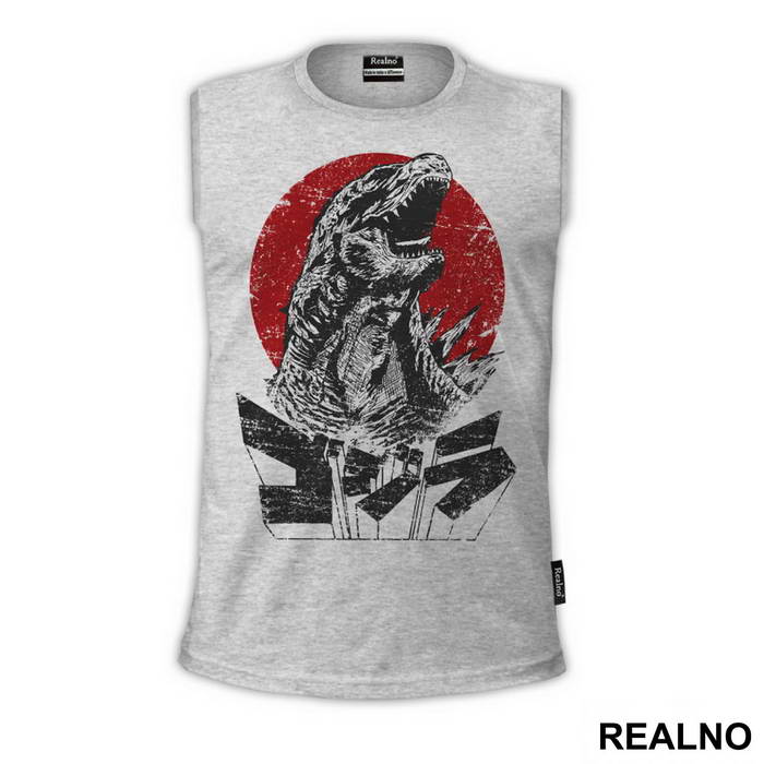 Godzila Japan Black And Red - Art - Majica
