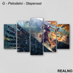 Geralt Fighting - The Witcher - Slika na platnu - Kanvas
