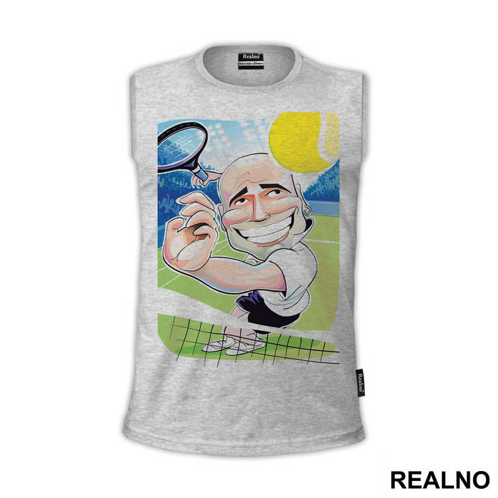 Andre Agassi - Caricature - Sport
