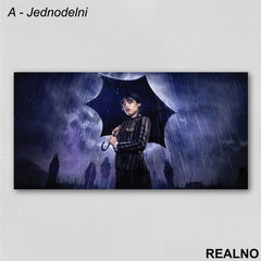 With An Umbrella - Purple Rain - Wednesday - Sreda - Slika na platnu - Kanvas
