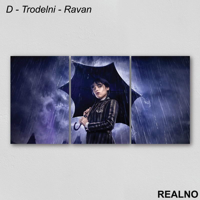 With An Umbrella - Purple Rain - Wednesday - Sreda - Slika na platnu - Kanvas