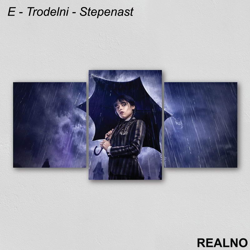 With An Umbrella - Purple Rain - Wednesday - Sreda - Slika na platnu - Kanvas