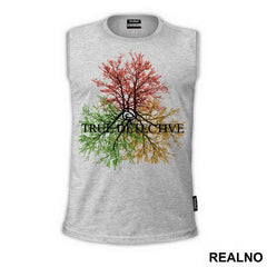 Red, Green And Yellow Tree - True Detective
