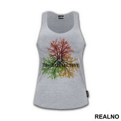 Red, Green And Yellow Tree - True Detective