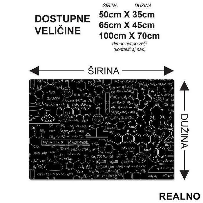 Chemical Formulas On The Board - Engineer - Podmetač za sto
