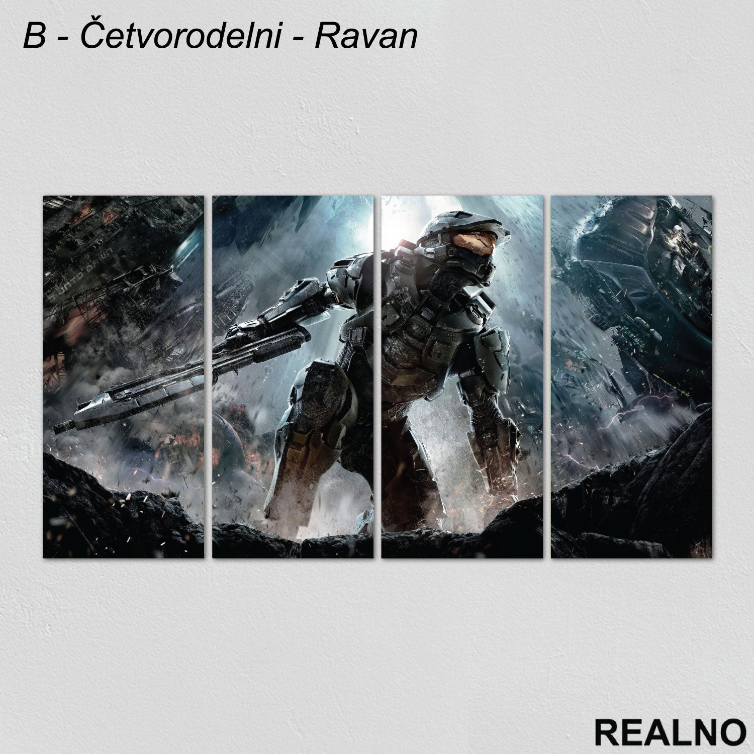 Master Chief Standing - Halo - Games - Serija - Slika na platnu - Kanvas