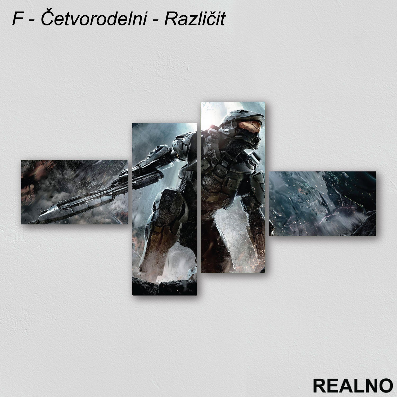 Master Chief Standing - Halo - Games - Serija - Slika na platnu - Kanvas