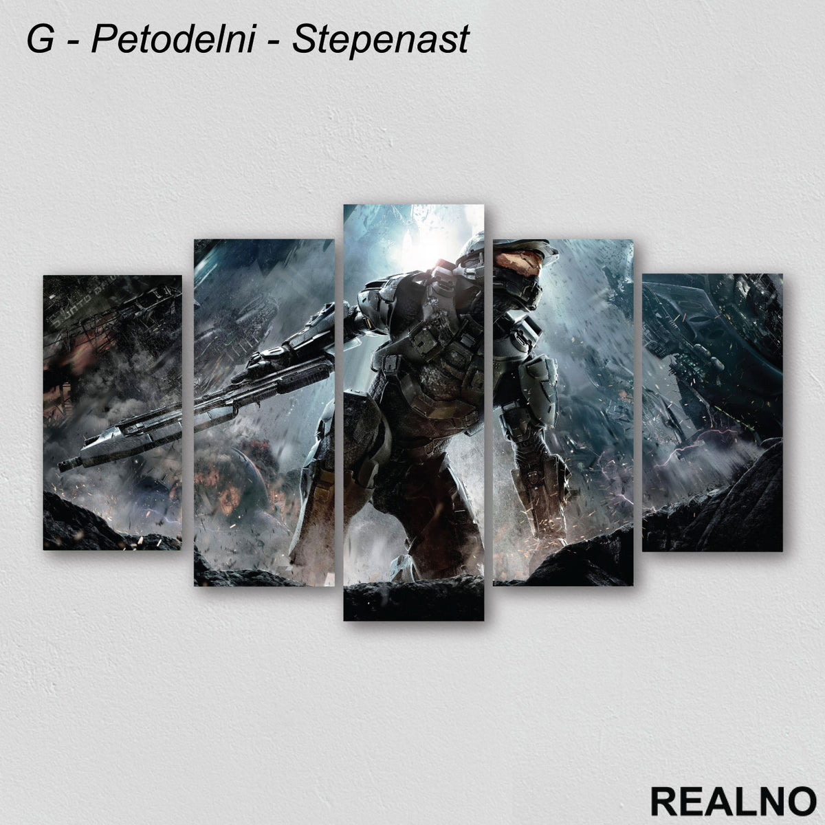 Master Chief Standing - Halo - Games - Serija - Slika na platnu - Kanvas