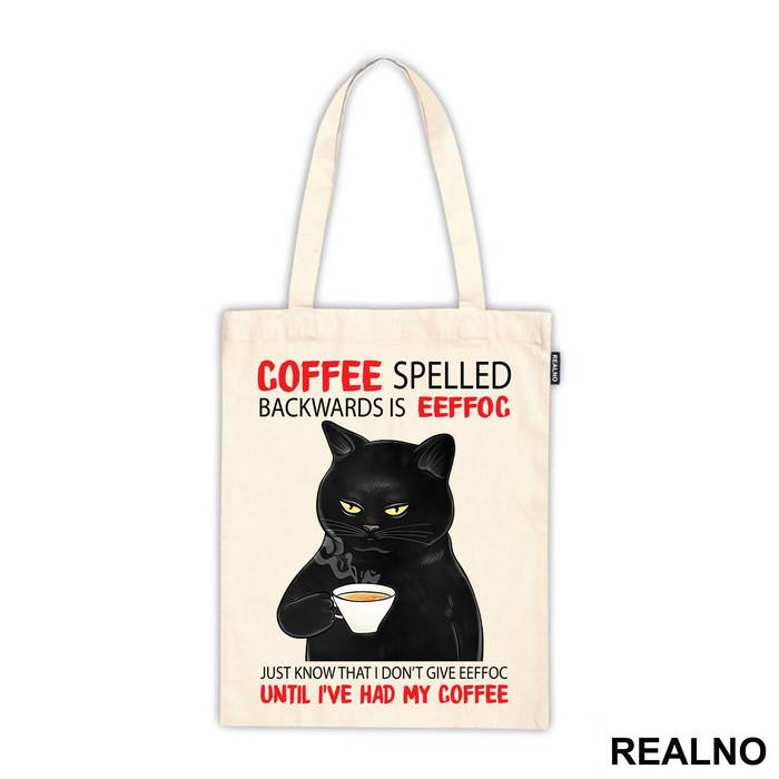 Coffee Spelled Backwards Is Eeffoc - Mačke - Cat