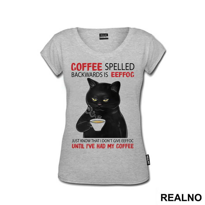 Coffee Spelled Backwards Is Eeffoc - Mačke - Cat