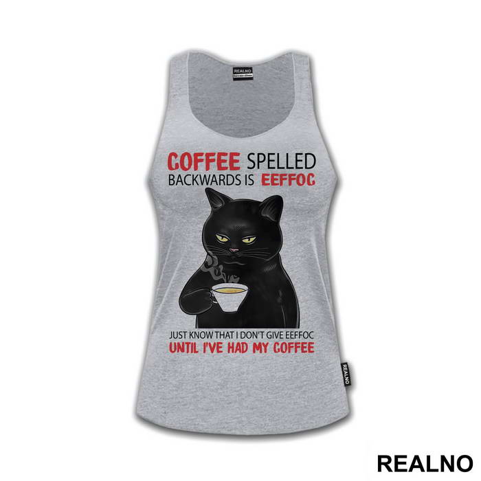 Coffee Spelled Backwards Is Eeffoc - Mačke - Cat