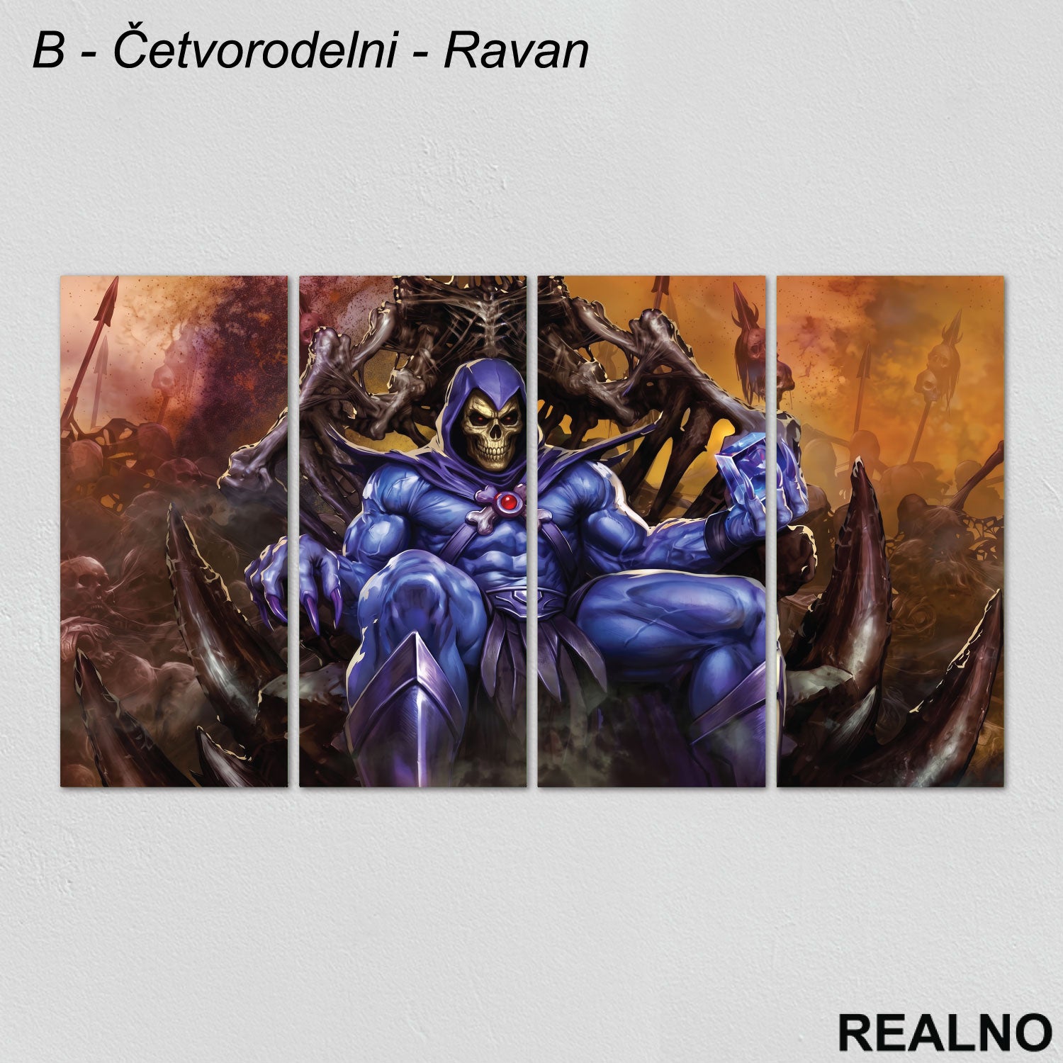 Skeletor Na Tronu - Masters of the Universe - Kanvas