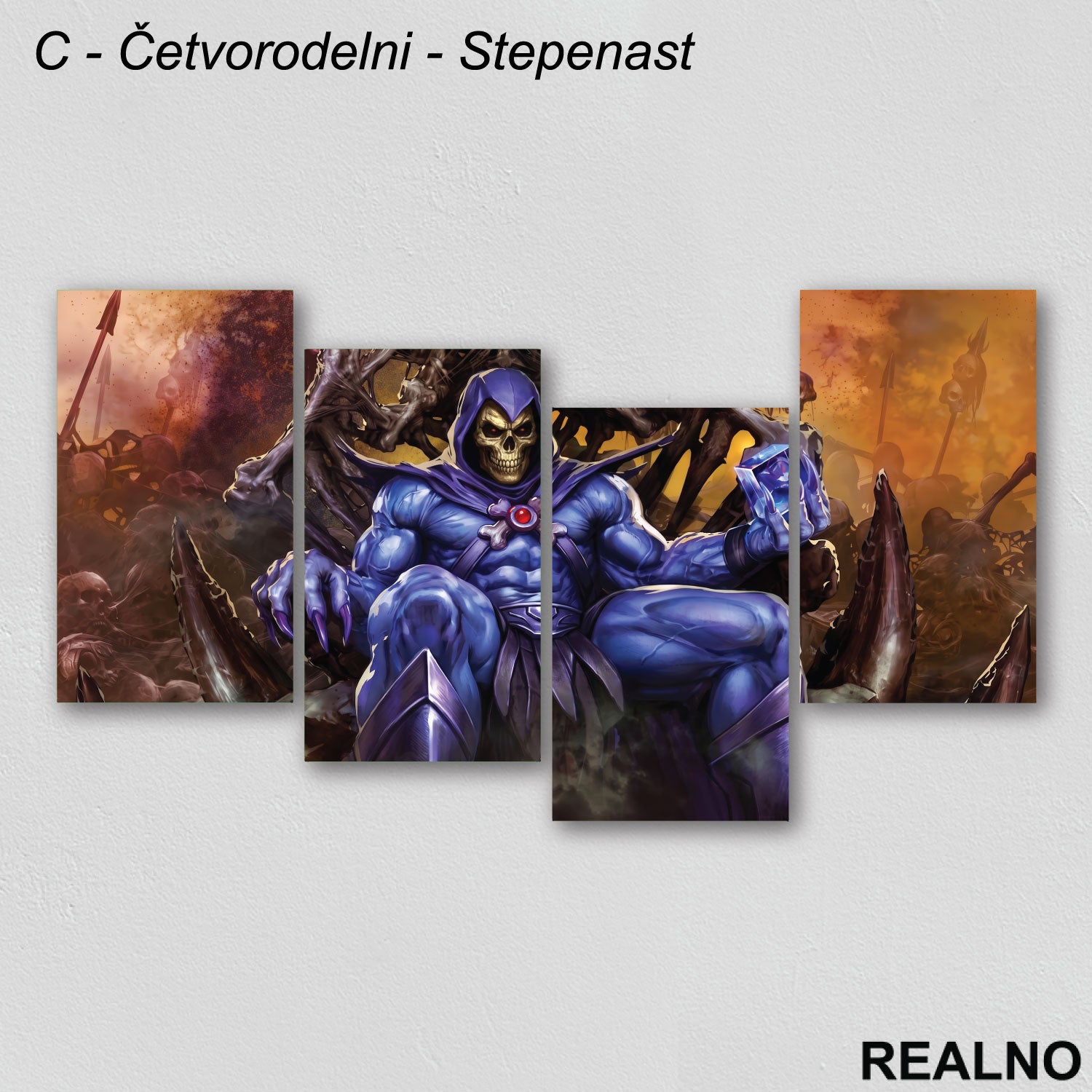 Skeletor Na Tronu - Masters of the Universe - Kanvas